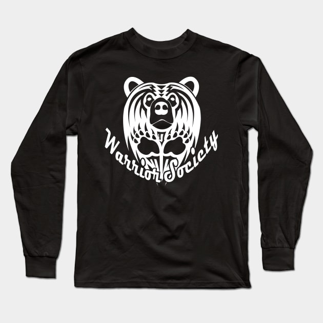 Warrior Society (Bear White) Long Sleeve T-Shirt by melvinwareagle